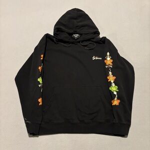 Billabong Dr Seuss Hoodie Size L Black Pullover Y2K Casual Fall Outdoor Skate